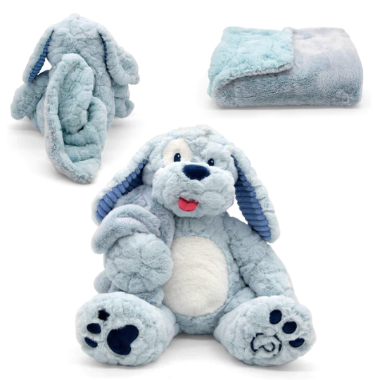 2 in 1 Plush Stuffed Printed Animal Head hotsell Blanket